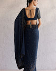 Naples Navy Saree