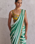 Green Bar Saree