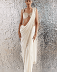Floral Armour Ivory Saree