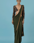 Olive Saree with Bralette
