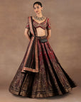 Red Burgundy Ombre Skirt Set