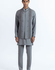 Azure Grey Nehru Jacket