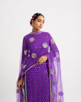 Purple Multi Polka Pant Kurta Set
