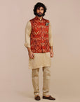 Rust Red Nehru Jacket