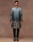 Sage - Emerald Ombre Nehru Jacket Set | East