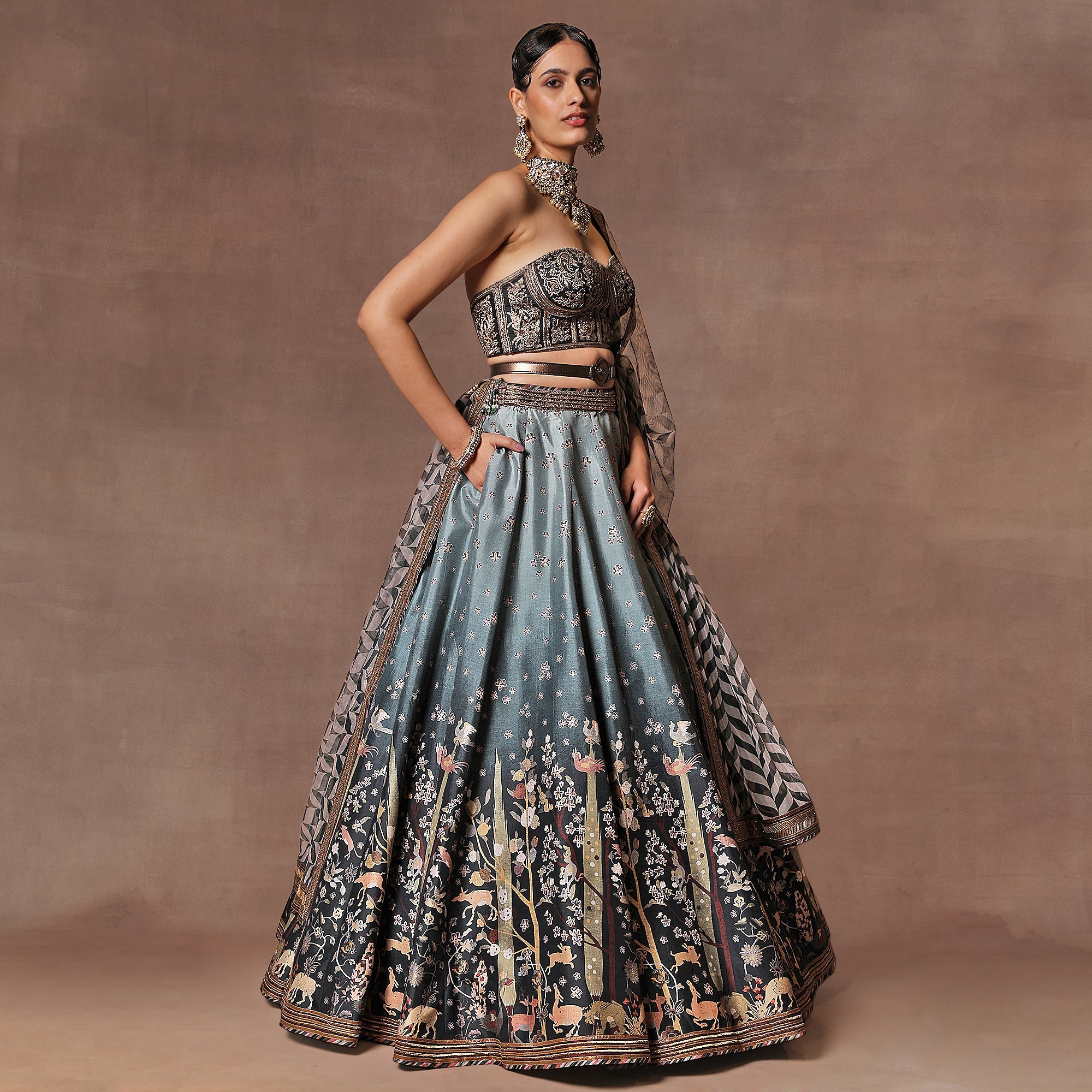Sage - Emerald Ombre Skirt Set