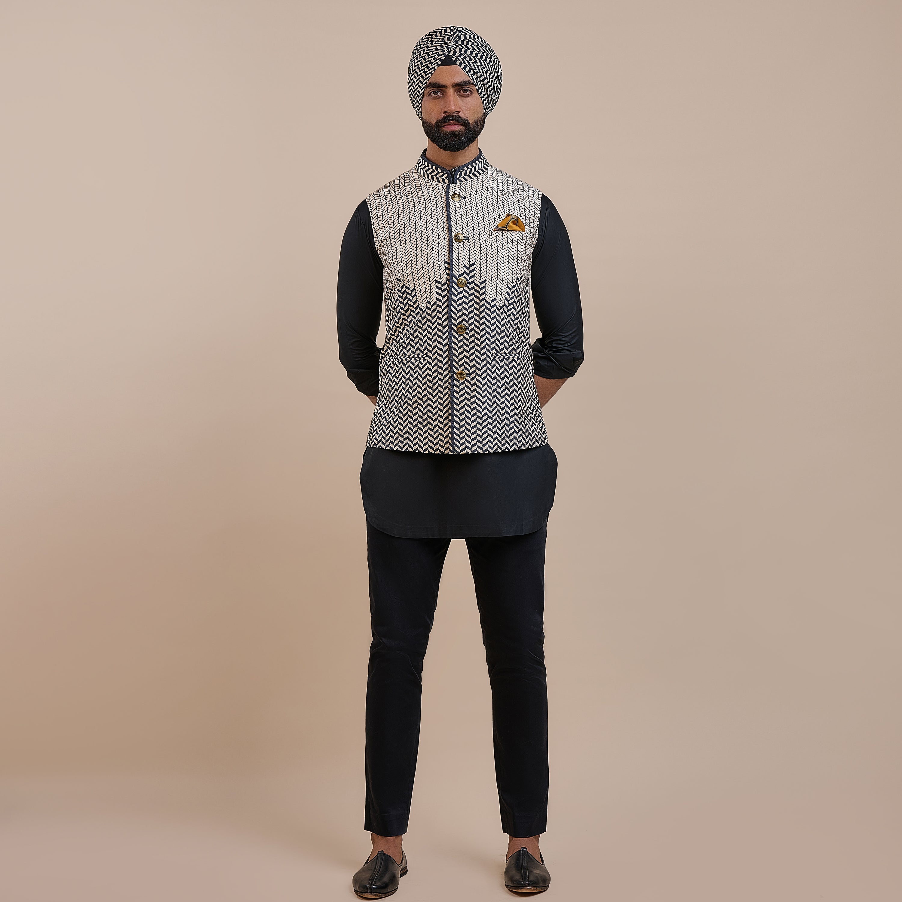 Sunny's Bridal - JJV By JJ Valaya - Signature Chevron Nehru Jacket ...