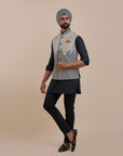 Signature Chevron Nehru Jacket | Atth