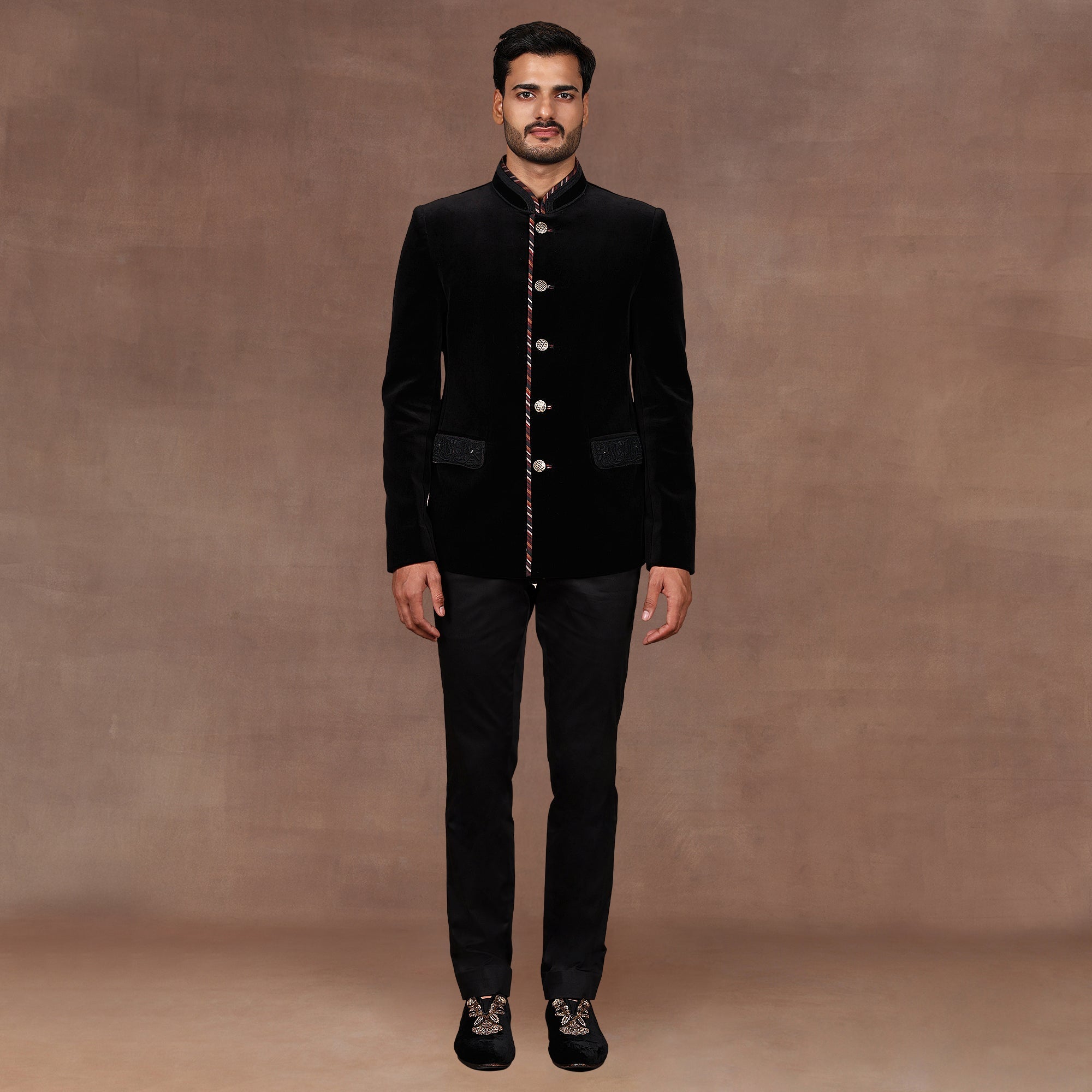 Slate Black Bandhgala Set | East