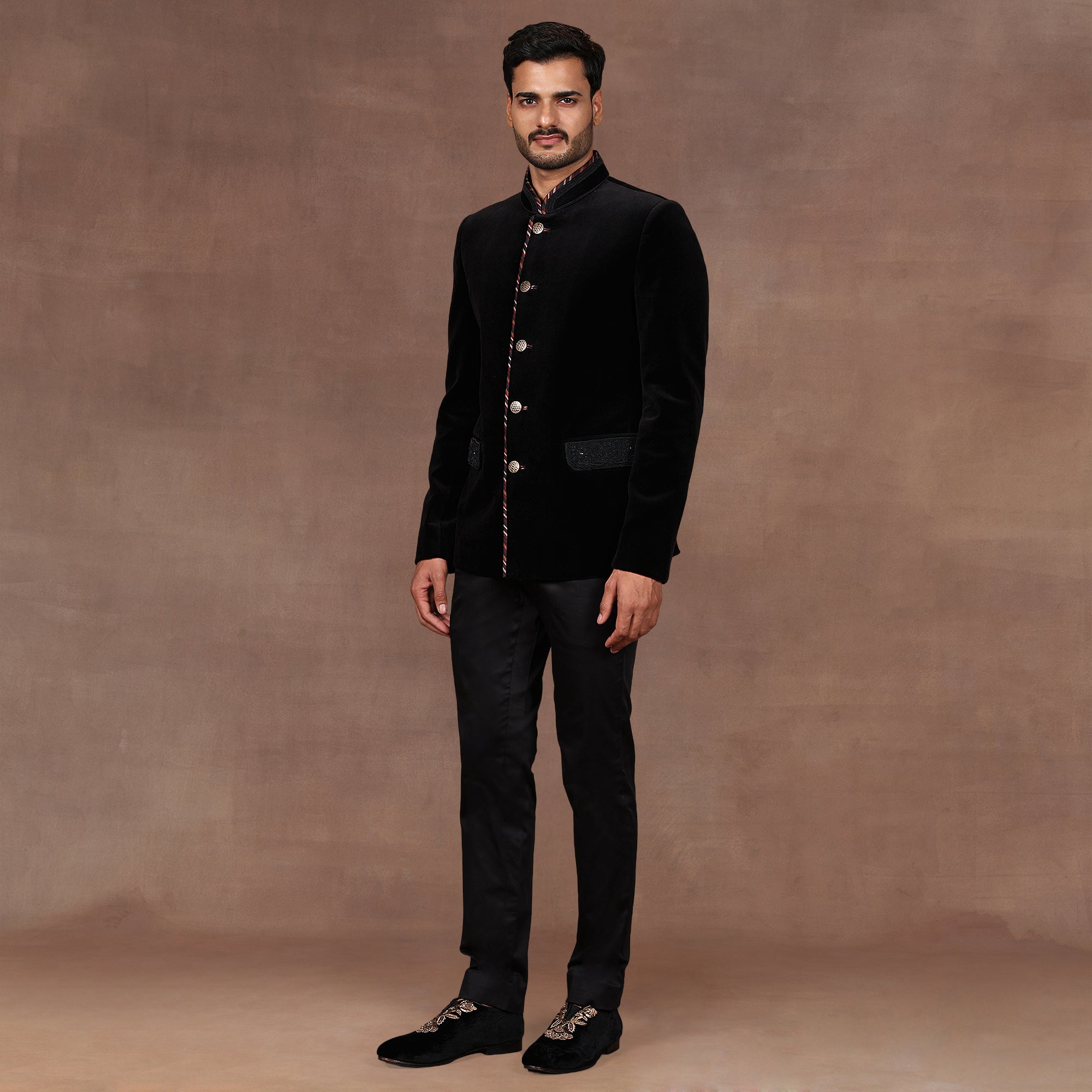 Slate Black Bandhgala Set | East