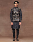Slate Black Nehru Jacket Set | East