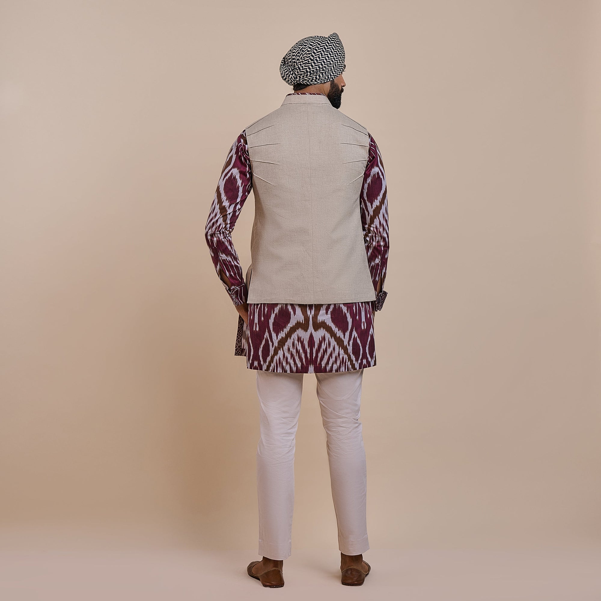 Slate Pearl Nehru Jacket | Atth