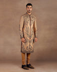 Soft Amber Sherwani Set