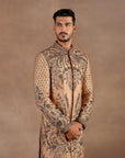 Soft Amber Sherwani Set