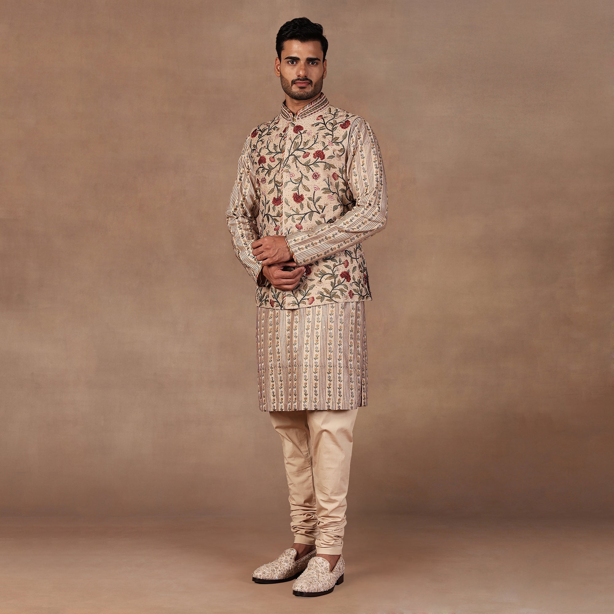 Soft Pink Nehru Jacket Set | East