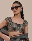 Striped Chevron Saree Set | Atth