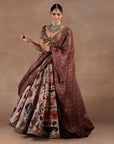 Taupe - Vinatge Maroon Skirt Set