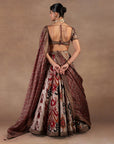 Taupe - Vinatge Maroon Skirt Set
