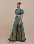 Teal Blue Ombre Sharara Set | Atth
