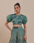 Teal Blue Ombre Sharara Set | Atth