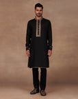 Turquoise Ombre Nehru Jacket Set | East