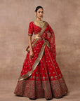 Vermilion Red Lehenga Set