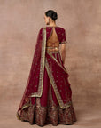 Vintage Maroon Lehenga Set