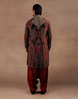 Vintage Red Janawaar Kurta Set