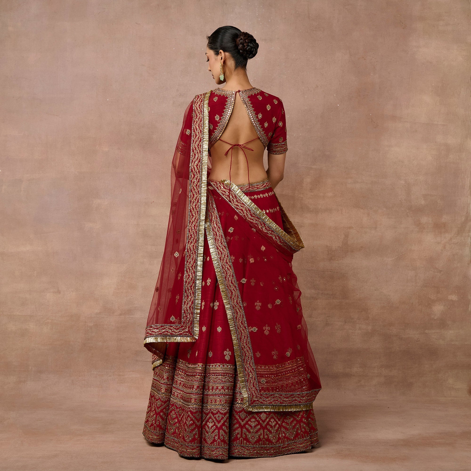 Vintage Red Lehenga Set