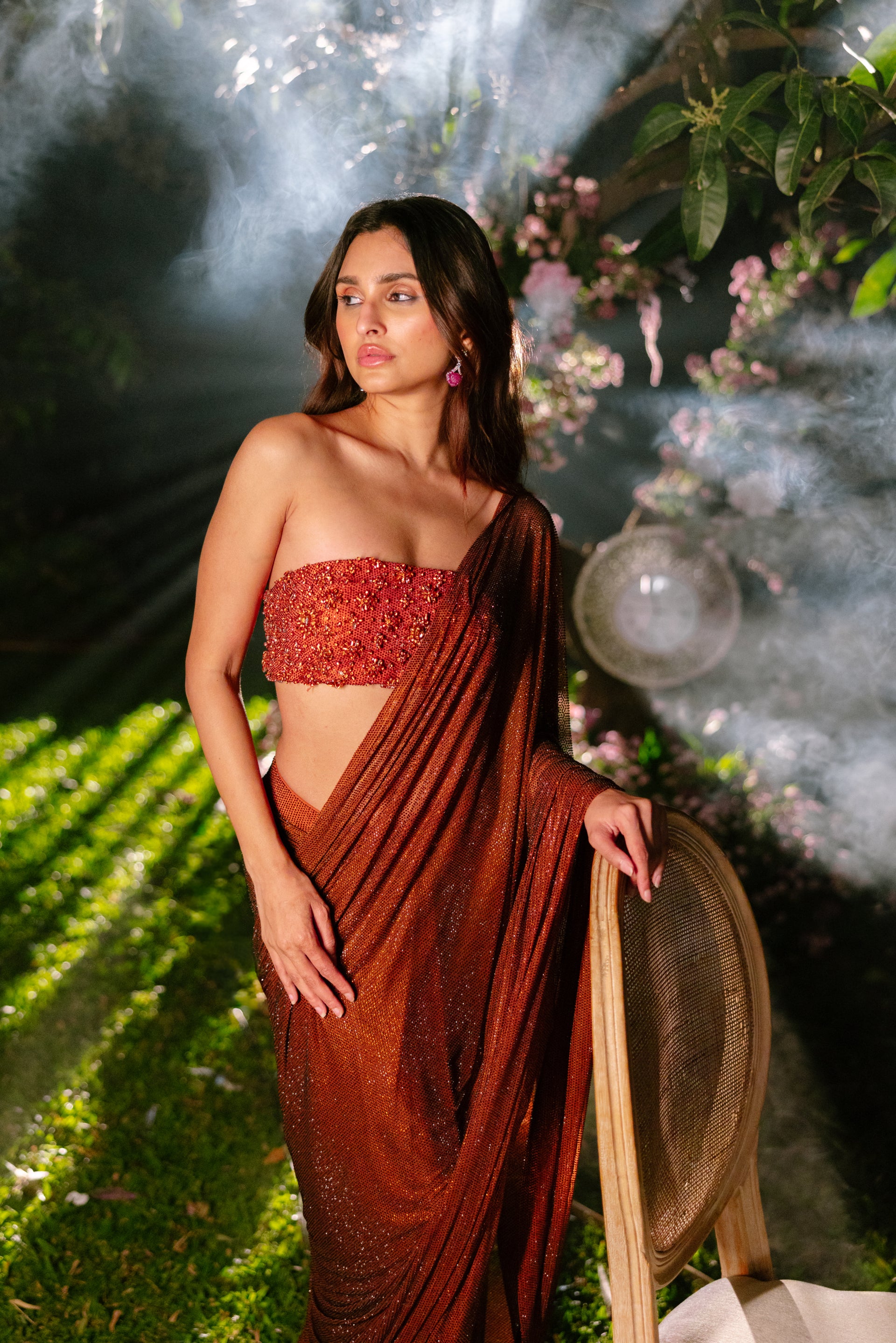 Ember Glow Saree Set