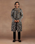 Noir Black Sherwani Set