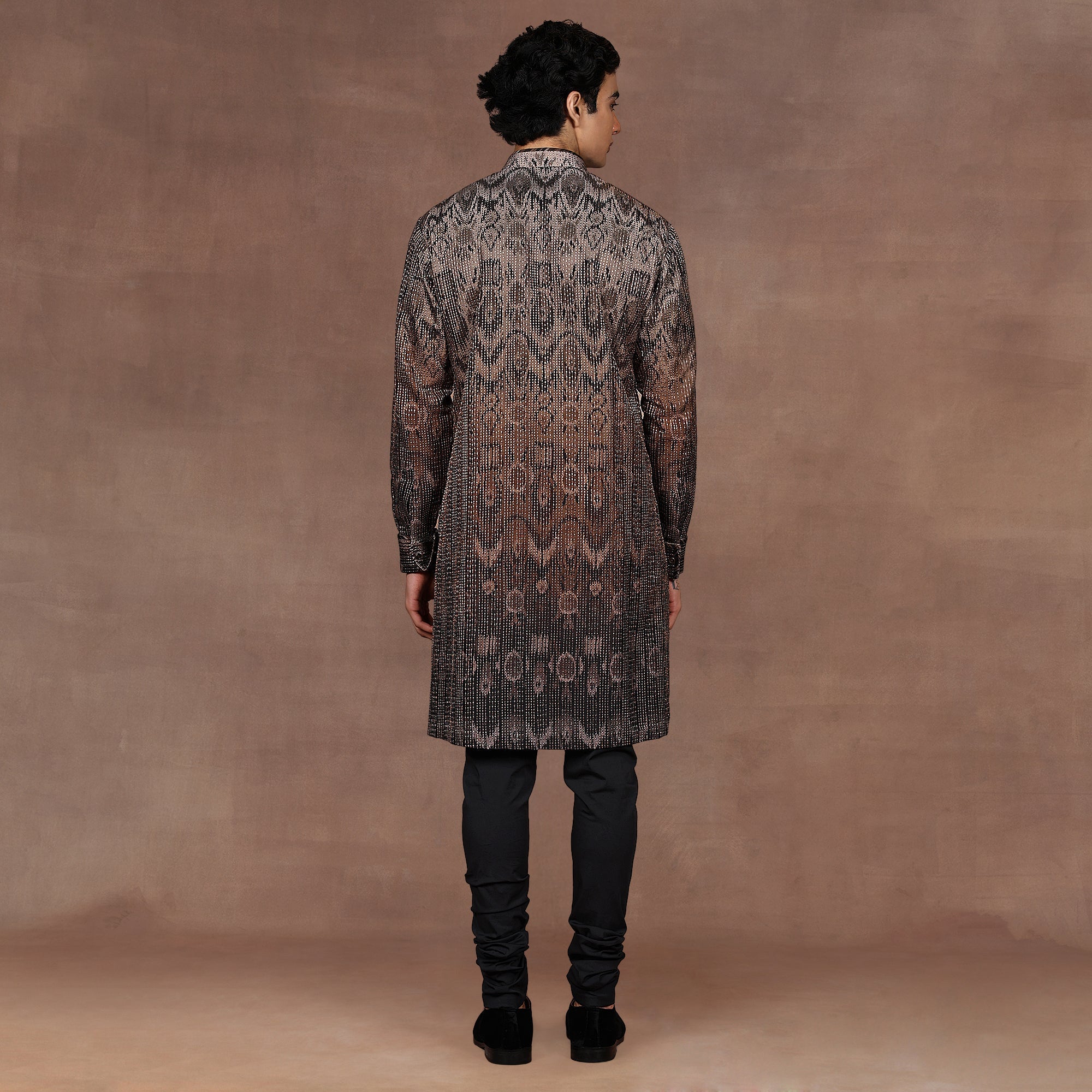 Warm Taupe Nehru Jacket Set | East