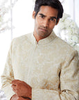 Powder Beige Sherwani Set - Ready to Ship