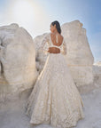 Cream Three-Dimensional Lehenga Set