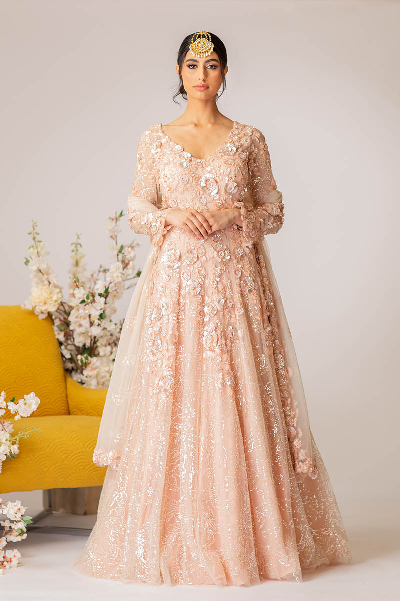Peach Gown Set- Ready To Ship