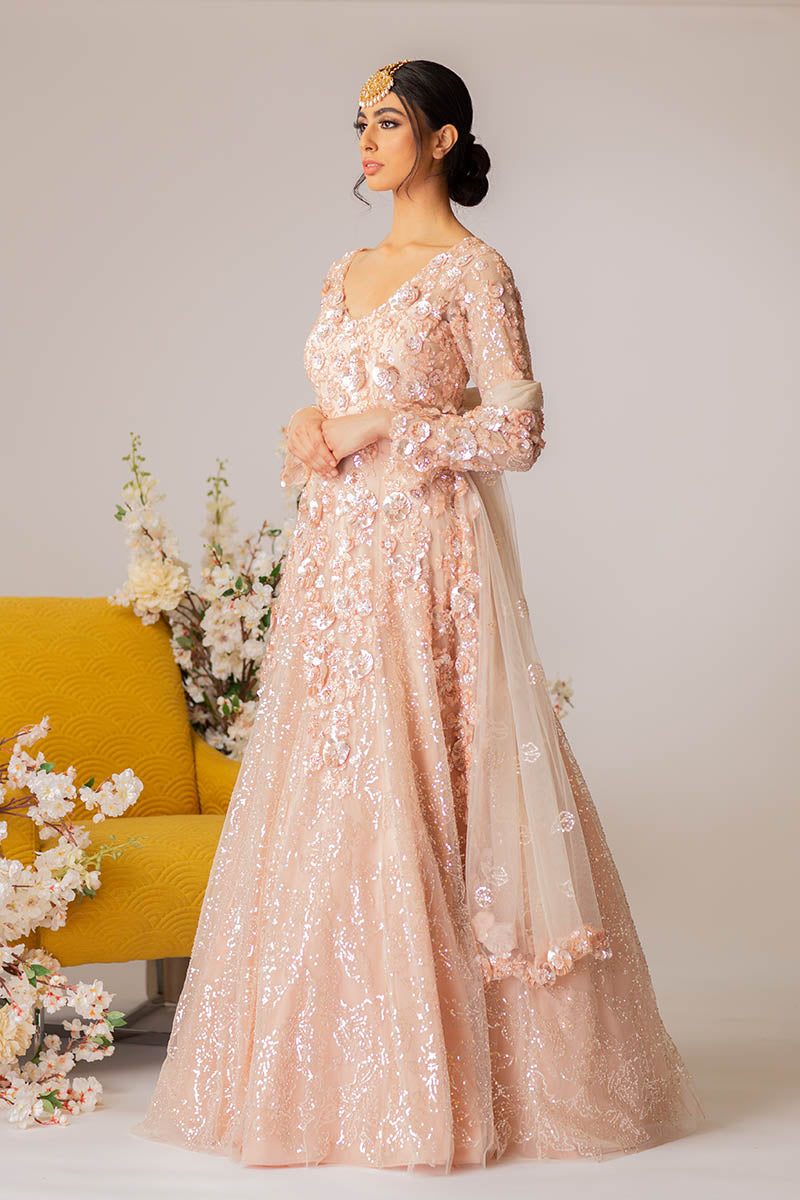 Peach Gown Set- Ready To Ship
