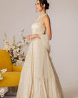 Off White Gown Set