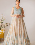 Champagne Embroidered Lehenga Set