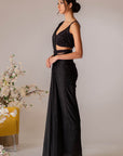 Black Tonal Draping Saree