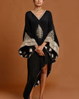Black Embroidered Kaftan