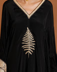 Black Embroidered Kaftan