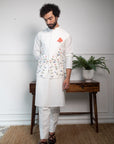 Vivid Floral Nehru Jacket Set
