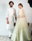 Vivid Floral Nehru Jacket Set