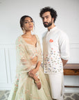 Vivid Floral Nehru Jacket Set